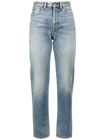 SAINT LAURENT Cotton Denim Slim Fit Jeans in blue