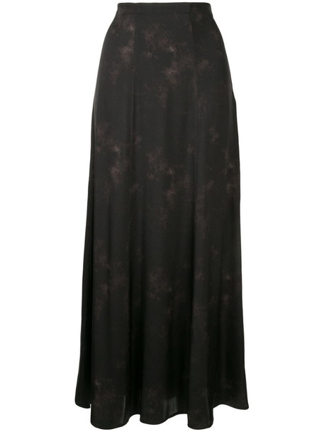 ANINE BING Caroline silk abstract print skirt in black