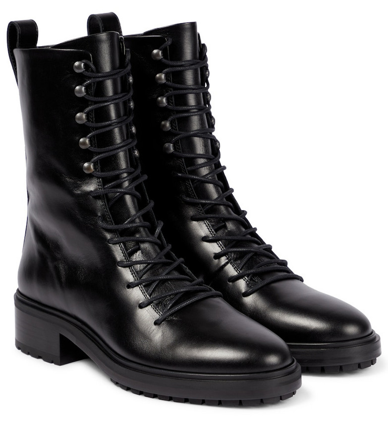 AeydÄ Isabel leather combat boots in black