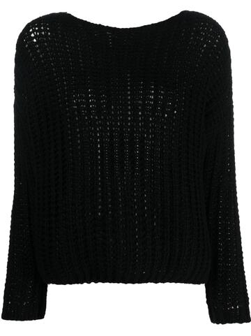 incentive! cashmere open-knit cashmere jumper - black