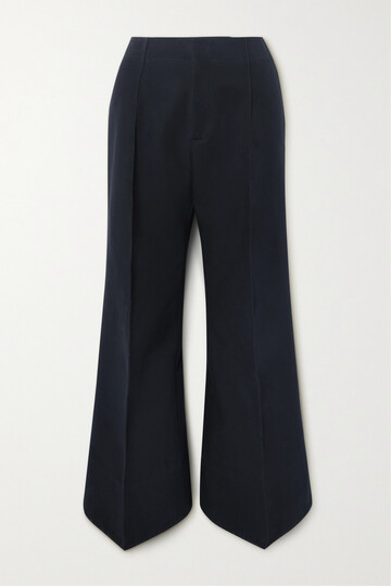 bottega veneta - cotton-canvas straight-leg pants - blue