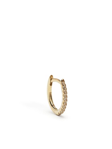 otiumberg crystal-embellished hoop earring - gold
