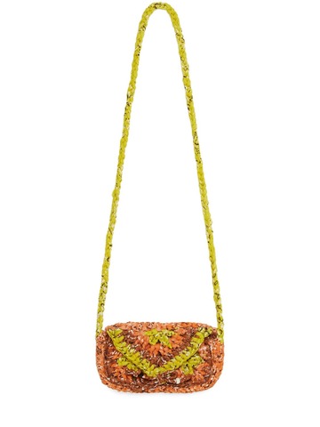 ALANUI Bandana Crochet Shoulder Bag in brown