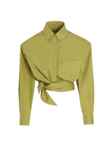 Alexandre Vauthier Padded Shoulder Shirt in yellow