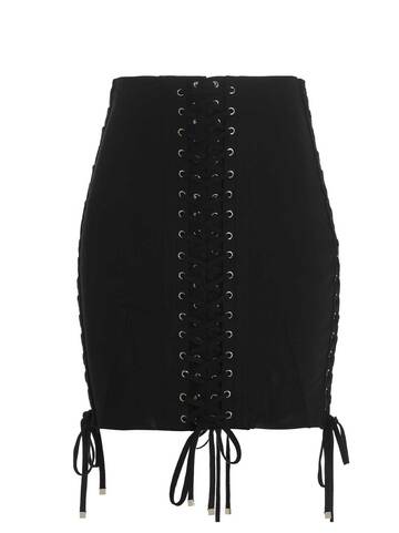 Dolce & Gabbana Lace-up Detail Skirt in black