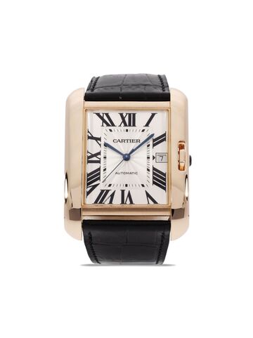 cartier pre-owned tank anglaise 47mm - white