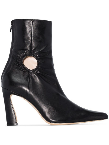 Kalda Fory 80mm cut-out ankle boots in black