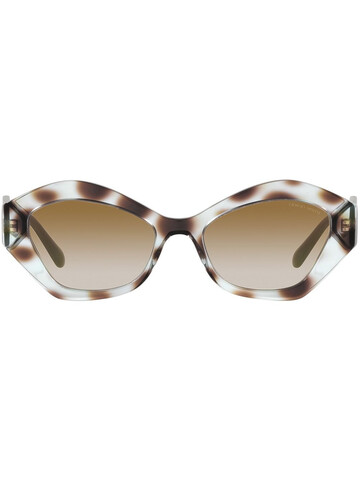 giorgio armani tortoiseshell-effect cat-eye frame sunglasses - brown