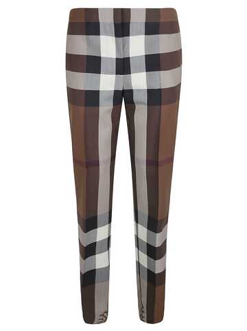 Burberry Check Trousers in brown