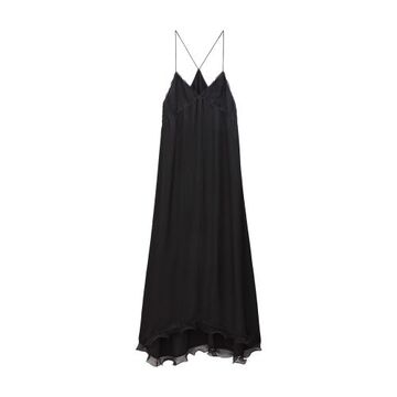 filippa k structure frill dress in black