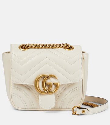 Gucci GG Marmont Mini leather shoulder bag in white