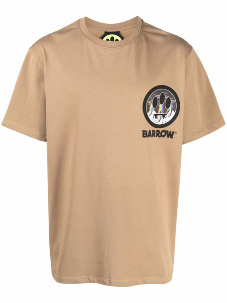 BARROW logo-print cotton. T-shirt - Brown