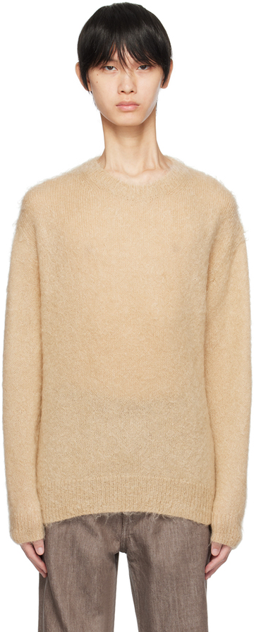 auralee beige brushed sweater