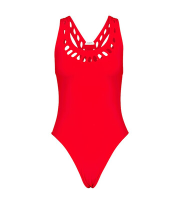 alaã¯a cutout racerback swimsuit in red