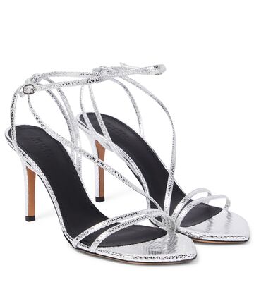 Isabel Marant Metallic leather sandals in silver