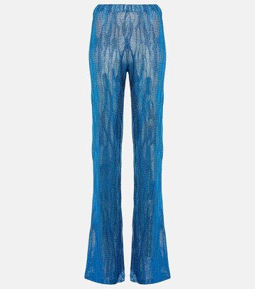 Missoni Mare Jacquard high-rise wide-leg pants in blue