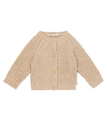 The New Society Baby Easy Rib wool-blend cardigan in neutrals