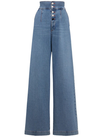 MADE IN TOMBOY Felisia Cotton Wide High Rise Jeans in blue