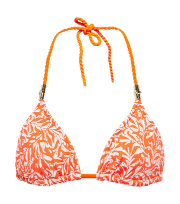 Heidi Klein Ibiza printed bikini top in orange