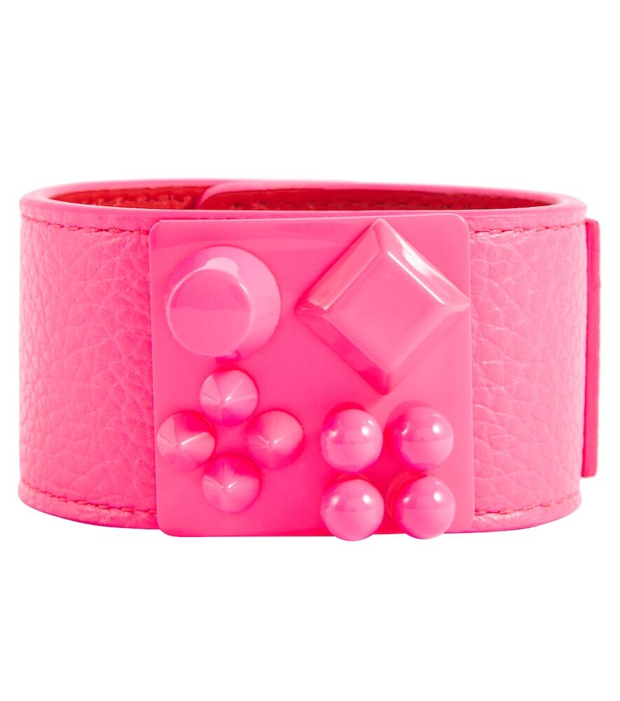 Christian Louboutin Carasky leather bracelet in pink