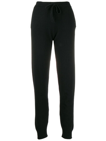 chinti and parker cashmere track pants - black