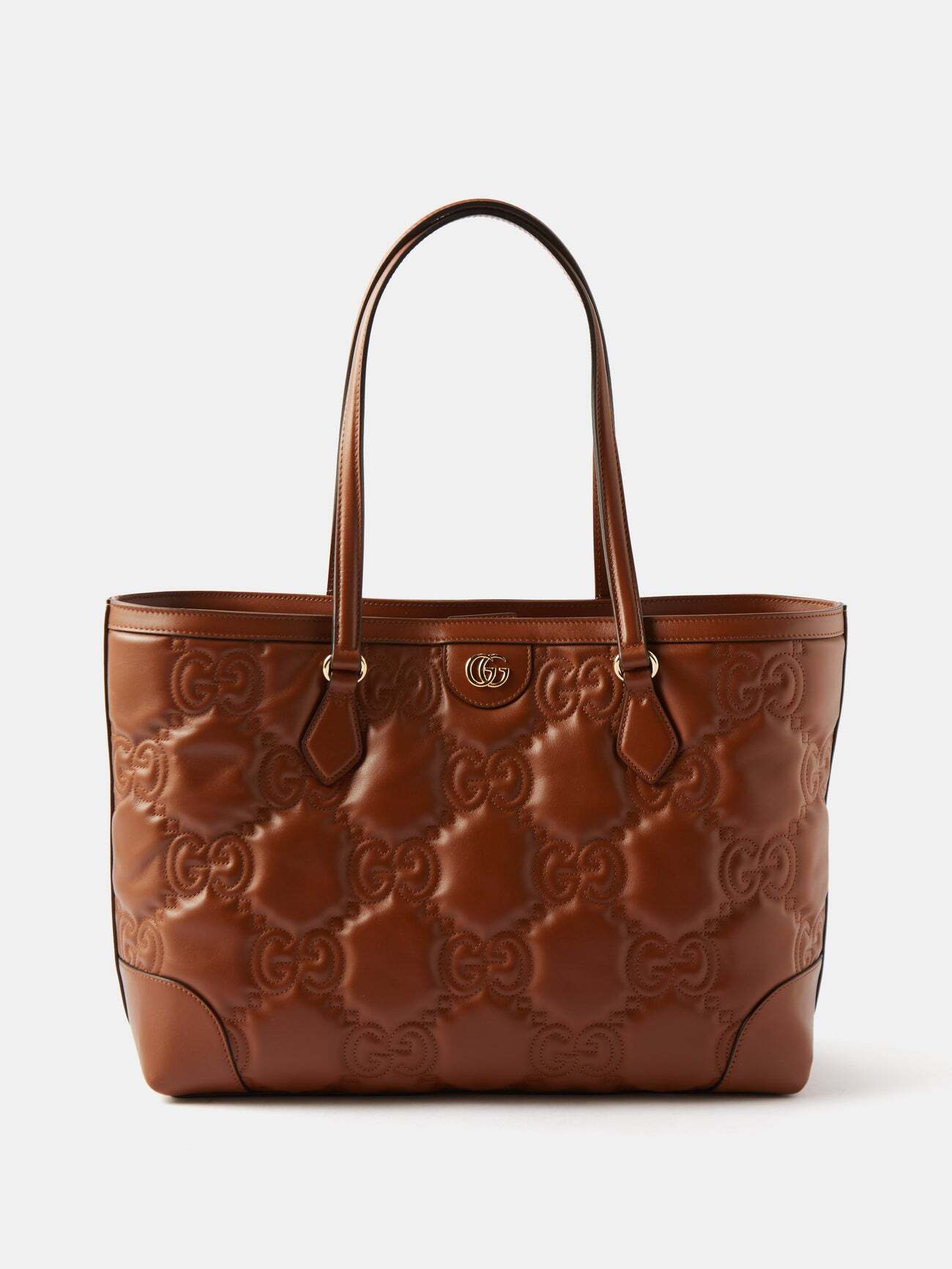 Gucci - GG-matelassé Leather Tote Bag - Womens - Tan