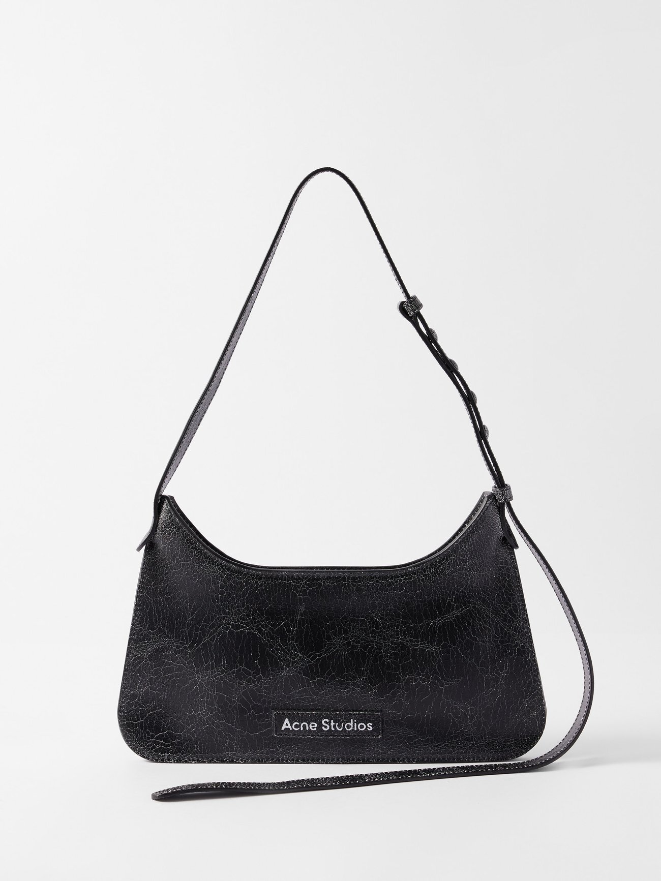 Acne Studios - Platt Mini Distressed-leather Shoulder Bag - Womens - Black