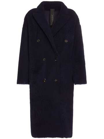 BLANCHA Reversible Leather & Shearling Coat (tol in blue