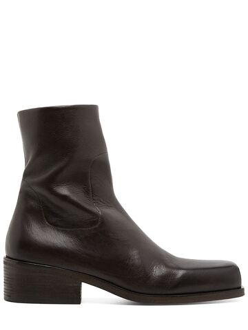 marsell cassello leather ankle boots in brown