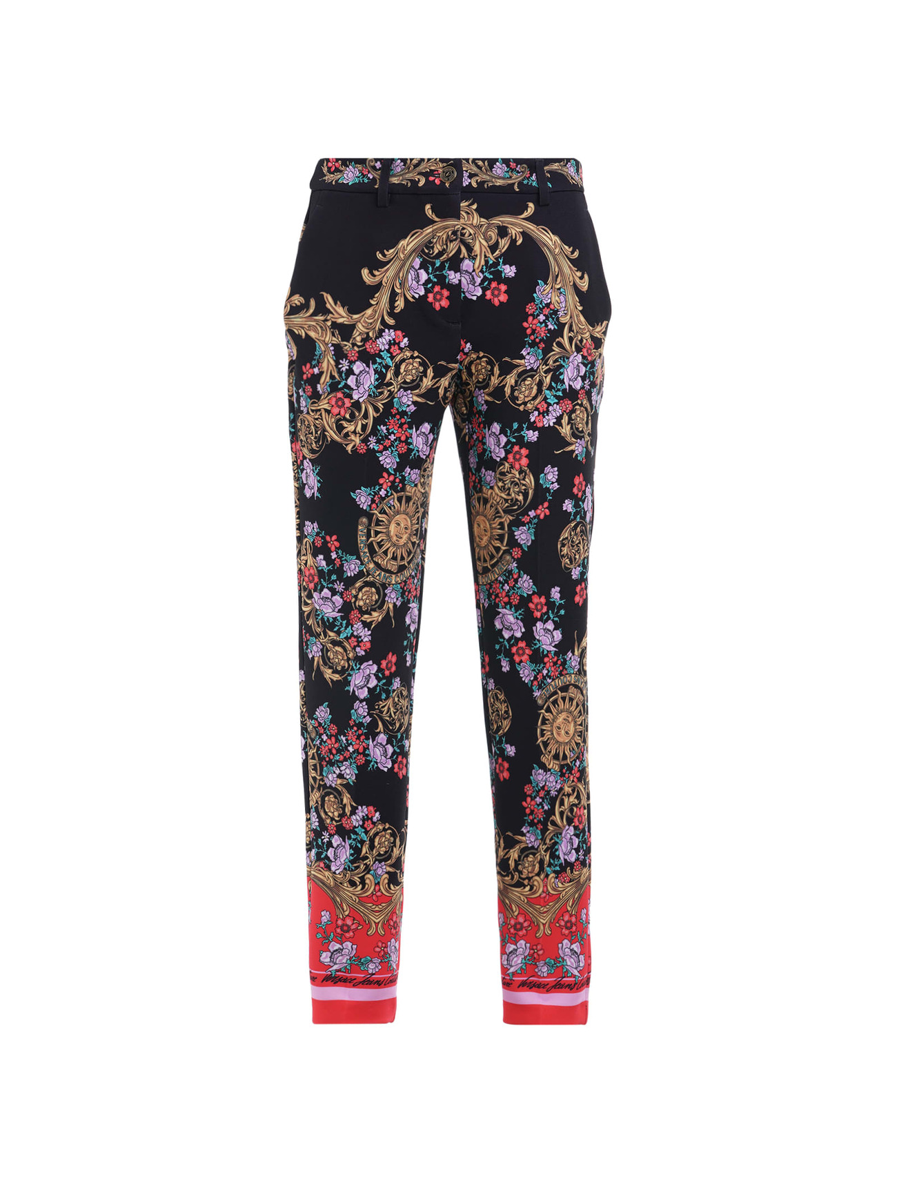 Versace Jeans Couture Jeans Couture Ankle-length Print Cigarette Trousers in black