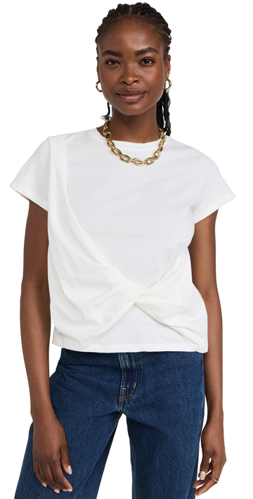 AMUR Zahra Twist T-Shirt in white