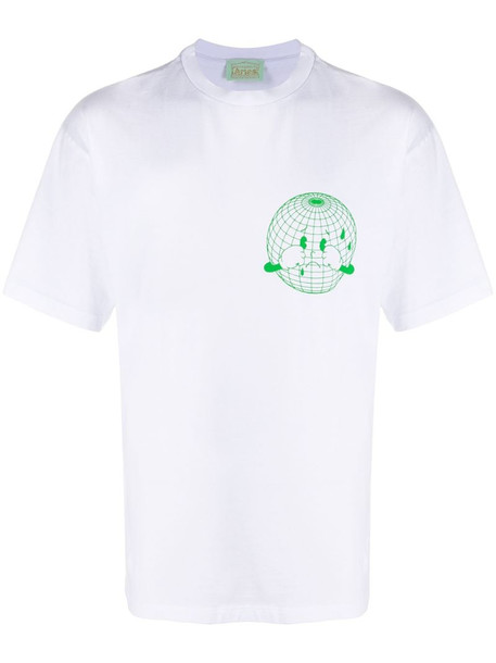 Aries Sad Planet crew neck T-shirt in white
