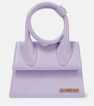 jacquemus le chiquito noeud leather tote bag in purple