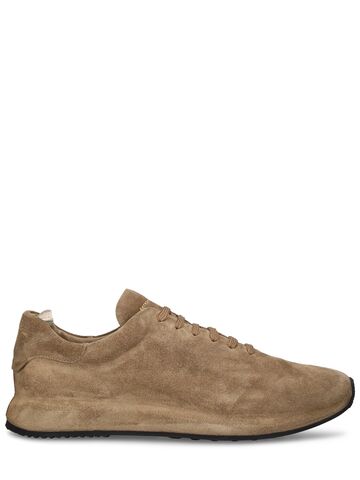 officine creative race low top leather sneakers