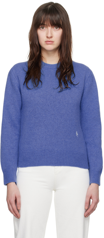 sporty & rich blue 'src' sweater
