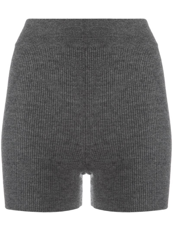 Cashmere In Love ribbed-knit biker shorts in grey