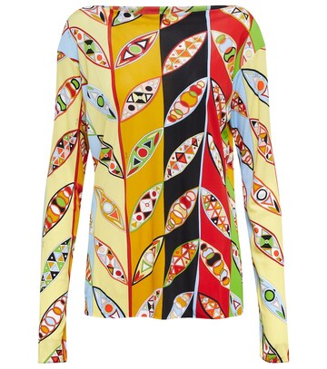 Pucci Printed jersey longsleeved top