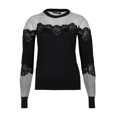 Dolce & Gabbana Crew neck sweater in nero