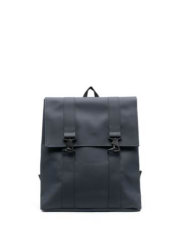 rains msn faux-leather backpack - blue