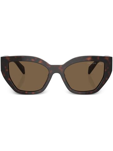 prada eyewear tortoiseshell-effect cat-eye sunglasses - brown