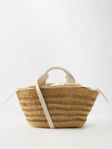 Muuñ Muuñ - George Woven Basket Bag - Womens - White Multi