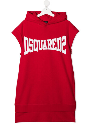 Dsquared2 Kids TEEN logo-print sweatshirt dress in red