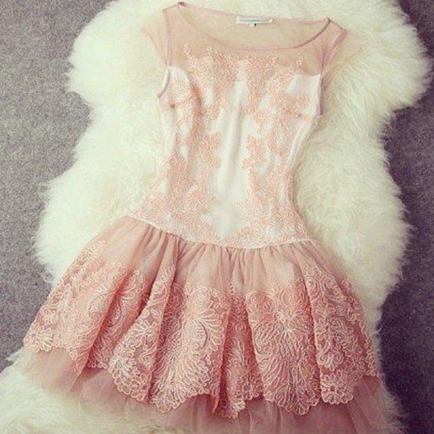 dress pink dress cute dress pink laces baby pink baby pink dress strapless cute clothes going out dress