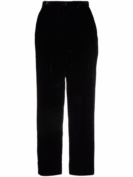 Valentino Pre-Owned 1990s high-waisted cropped trousers - Black