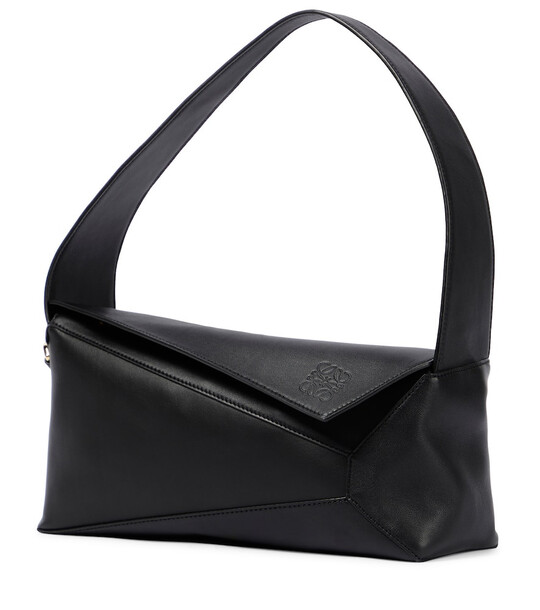 Loewe Puzzle Mini leather shoulder bag in black