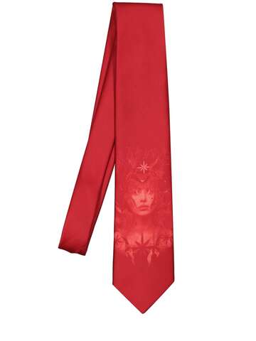 kusikohc fantasy girl print tie in red