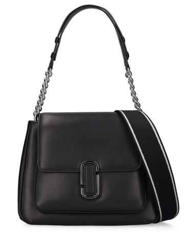 MARC JACOBS (THE) The Mini Satchel Leather Shoulder Bag in black / silver