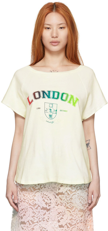 Rose Murdoch SSENSE Exclusive Off-White Reversible T-Shirt in print