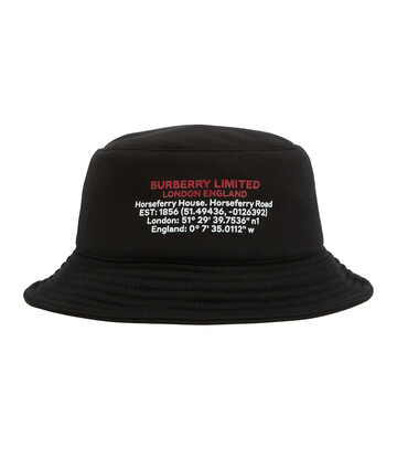 Burberry Logo cotton jersey bucket hat in black