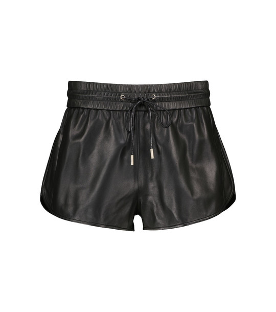 Saint Laurent Leather shorts in black